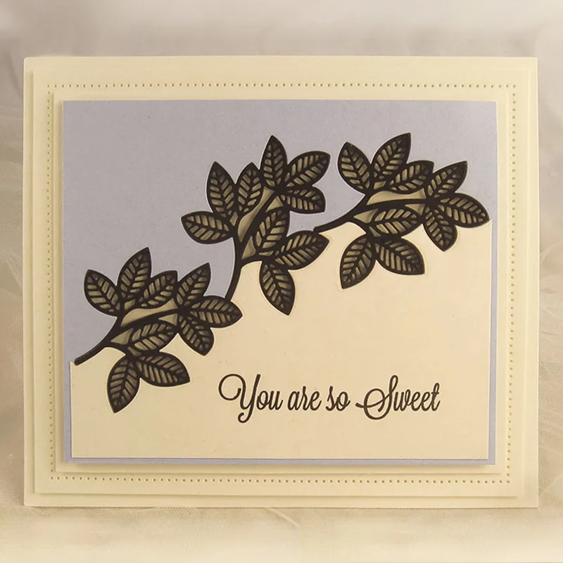 Flower leaves Die Cut Stencil Faux Quilled Leaves Metal Cutting Dies