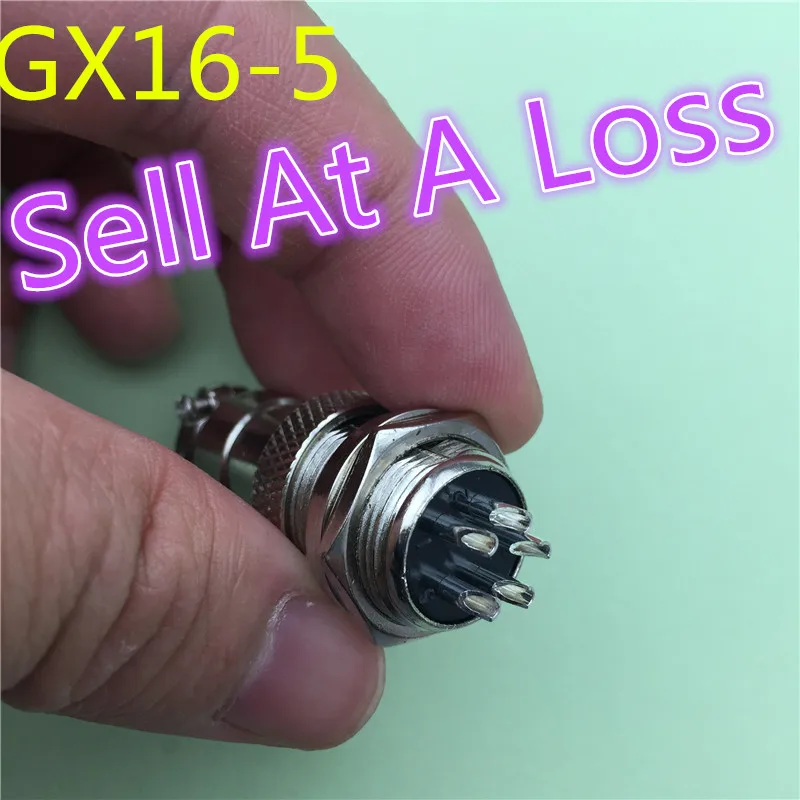 1set lot GX16 5 Pin Male Female L73 Diameter 16mm Wire Panel Connector Circular Aviation Socket