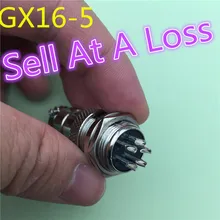 1set lot GX16 5 Pin Male Female L73 Diameter 16mm Wire Panel Connector Circular Aviation Socket