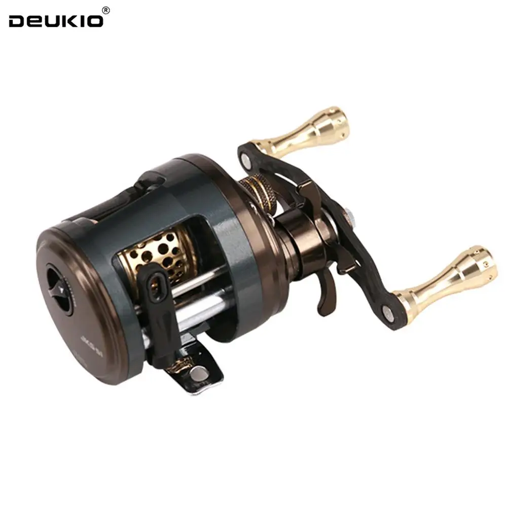 

DEUKIO 11+1 Bearings Round Profile Baitcast Reel Light Lure Casting Reel For Stream Trout Fishing Left/Right Hand Optional