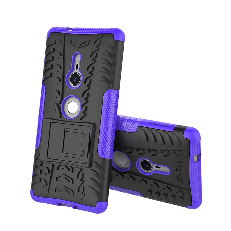 Kickstand Cover For Sony Xperia L1 L2 E5 C5 XA XA1 Ultra XA2 Plus XZ XZ1 Premium XZ2 Compact XZ3 Heavy Duty Rugged Armor Case    (11)