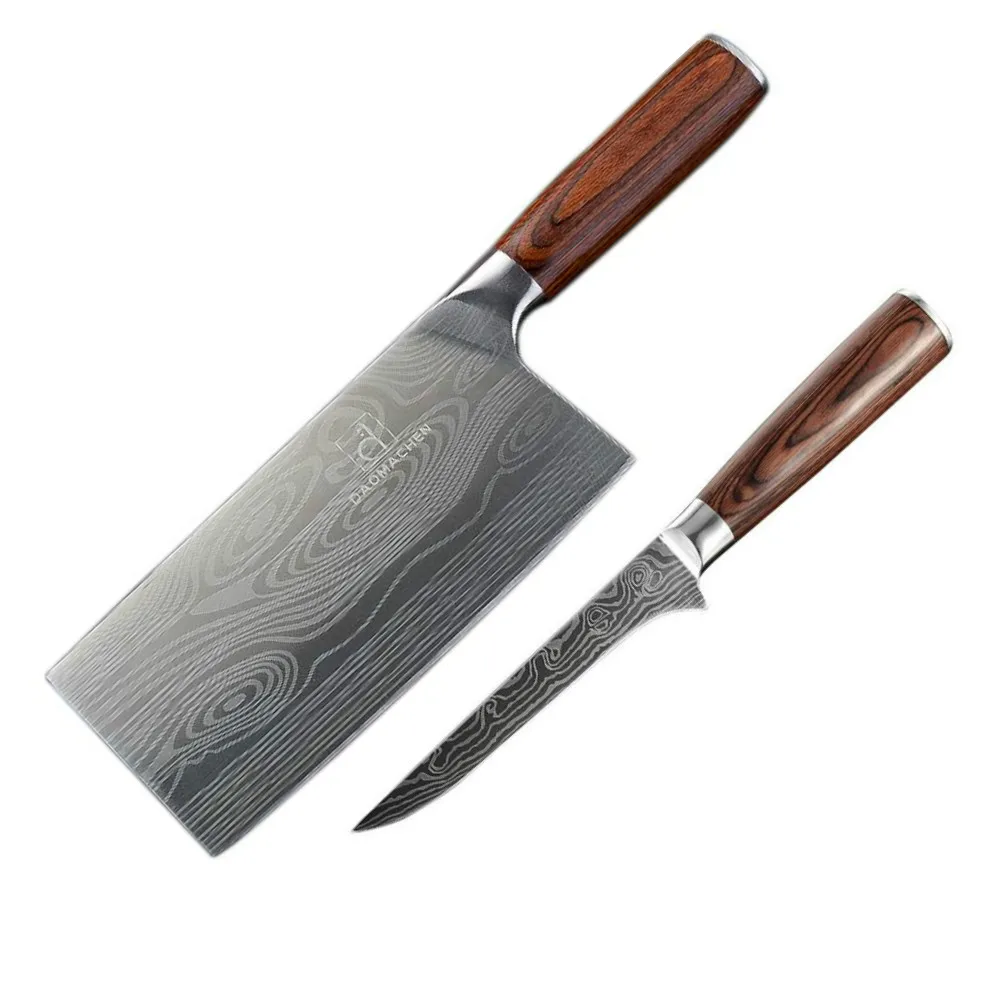

DAOMACHEN Damascus pattern Knife 7 inch Chopping Knife Non-stick Cooking Tool Very Sharp and Durable boning Knife