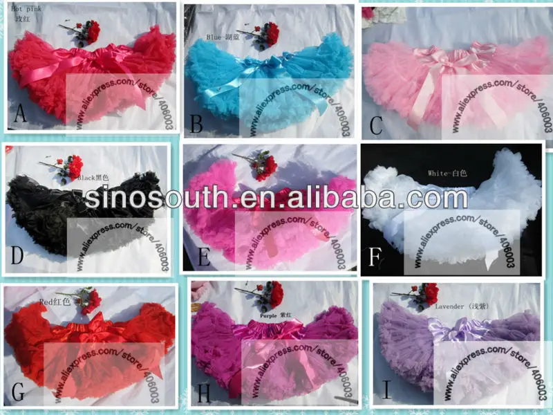 

baby girls solid color dance chiffon fluffy tutu clothes pettiskirt party tutu skirt