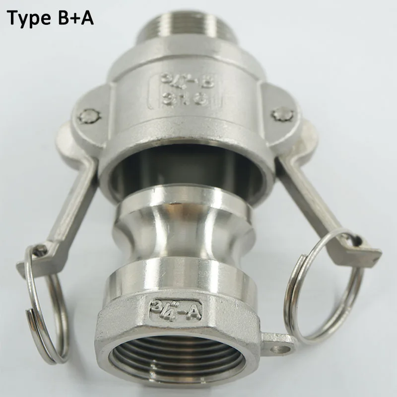 

2 1/2" Type B + A Quick Camlock Adapter 304 Stianless Steel Coupler BSPT Thread