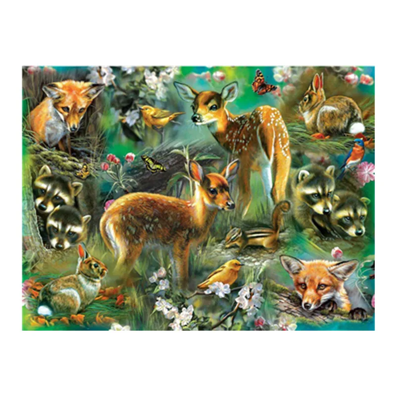 

5D diy diamond embroidery mosaic pattern cartoon character animal home decoration cross stitch round diamond painting sticker se