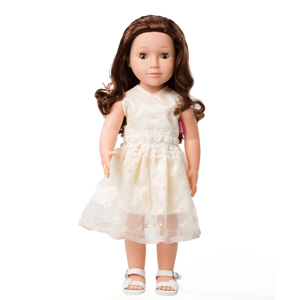 doll with brown hair and brown eyes