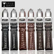 Reloj de piel de cocodrilo para hombre, pulsera de piel de cocodrilo para IWC, portugal, gieser Pilot, correa de cuero genuino, 19, 20, 21MM, 22, 23, 24