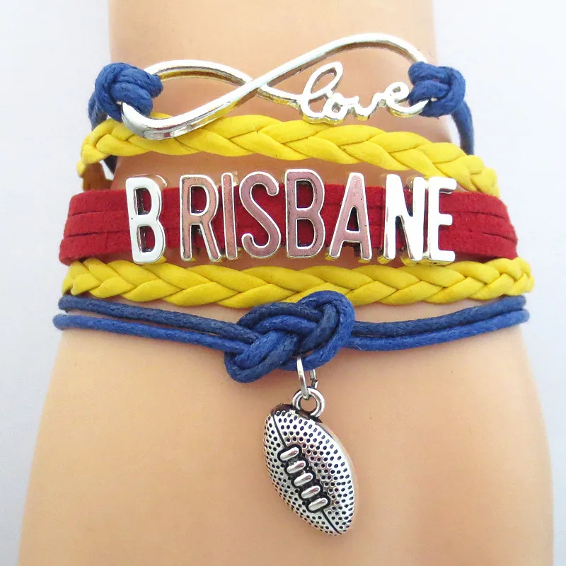 Buy Infinity Love BRISBANE football Team Bracelet Australian Customize sports