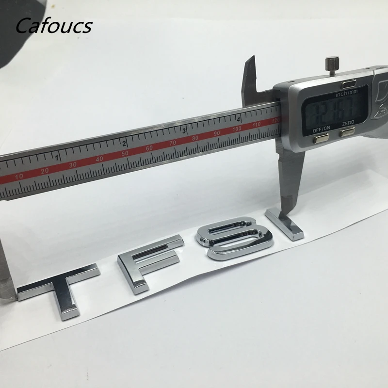 Cafoucs ABS TFSI буквы Автомобильный задний багажник эмблема значок наклейка для Audi A3 A4 A6 TTS TT S3 S4 аксессуары