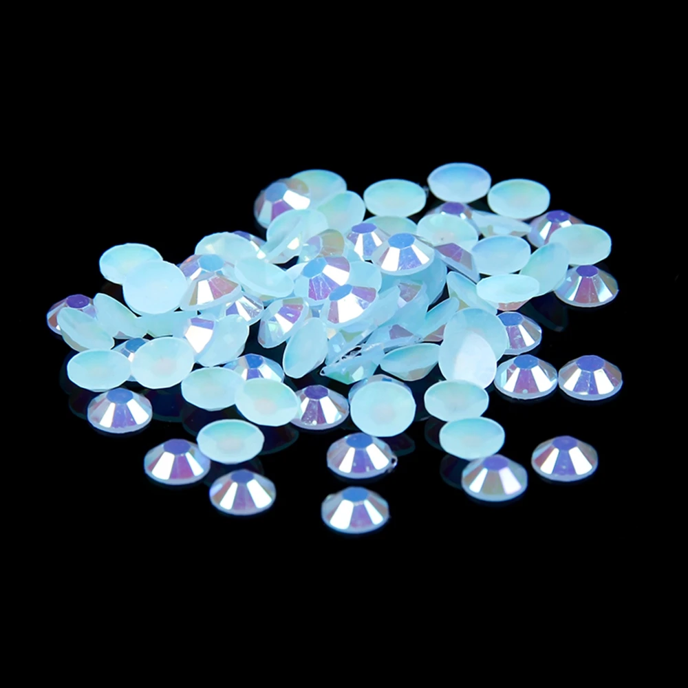 Светло-голубые полимерные Стразы для приклеивания 1000 шт 2-5 мм круглый с плоским основанием, не патч бриллианты аппликации для ткань для рукоделия свадебные платья
