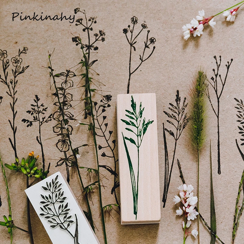 Винтаж природа лес растения серии деревянные резиновые штампы для stationery канцелярские DIY для скрапбукинга деревянный штамп