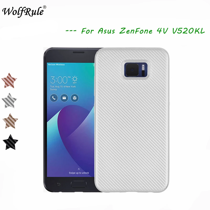WolfRule Asus ZenFone 4V V520KL чехол V роскошный с полной защитой из углеродного волокна