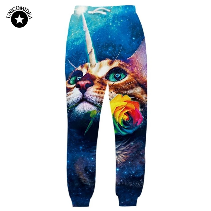 Men Women Track Pants Funny 3d Space/Galaxy/Cat/Unicorn