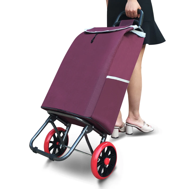

Shopping Cart Trolley Car Shopping Cart Small Cart Folding Trailer Trolley Household Trailer Truck Portable Trolley