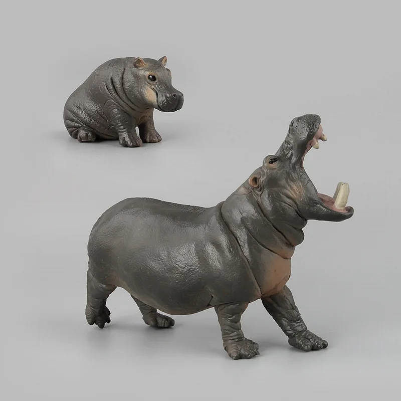 Africa Animal Hippo Hippopotamus PVC mini figure figurine Model