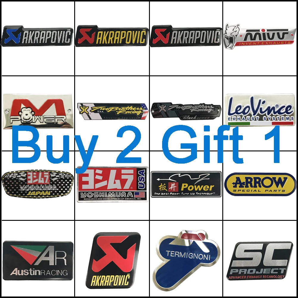 

CBR ttr 250cc 400cc Motorcycle Aluminium Heat-resistant Stickers For Akrapovic Exhaust Pipe Sticker Scorpio Yoshimura SC Decal