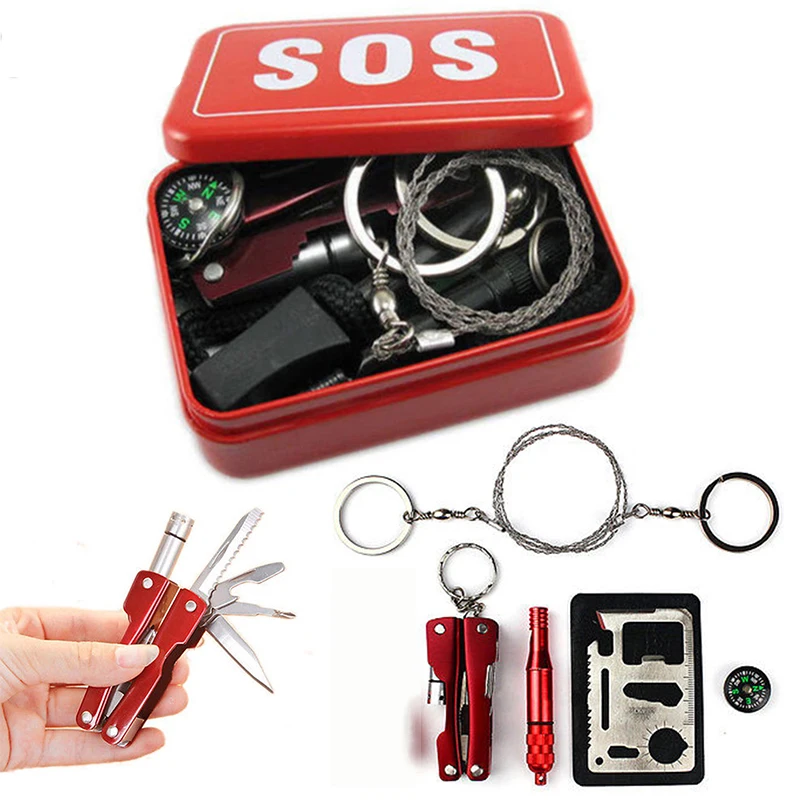 

SOS Outdoor Mountaineering Emergency Kit Wild Survival First Aid Kit Camping Distress Self Rescue Kit