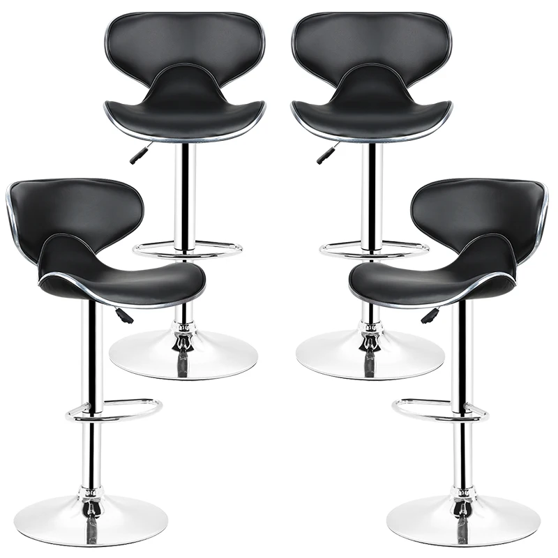 

JOSHNESE Fishing Chair 2Pcs Synthetic PU Leather Swivel Bar Stools Chairs Height Adjustable Pub Camping Chair Barstools HWC
