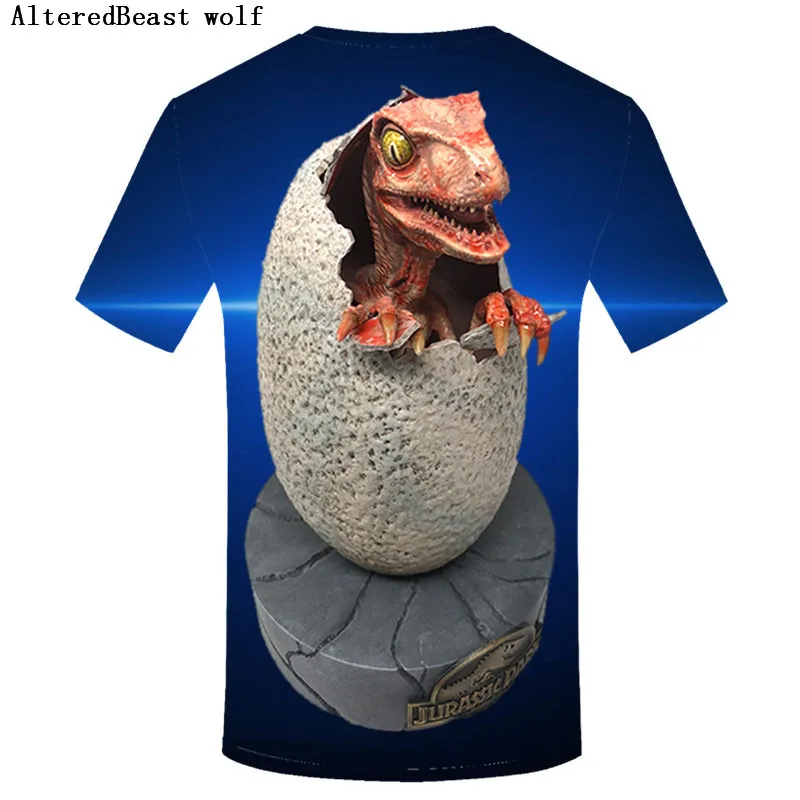 

Jurassic World 2018 New 3D T Shirt Men Shelled dinosaur Print Short Sleeve Jurassic Park Hip Hop Summer Tops Tee Shirts Homme