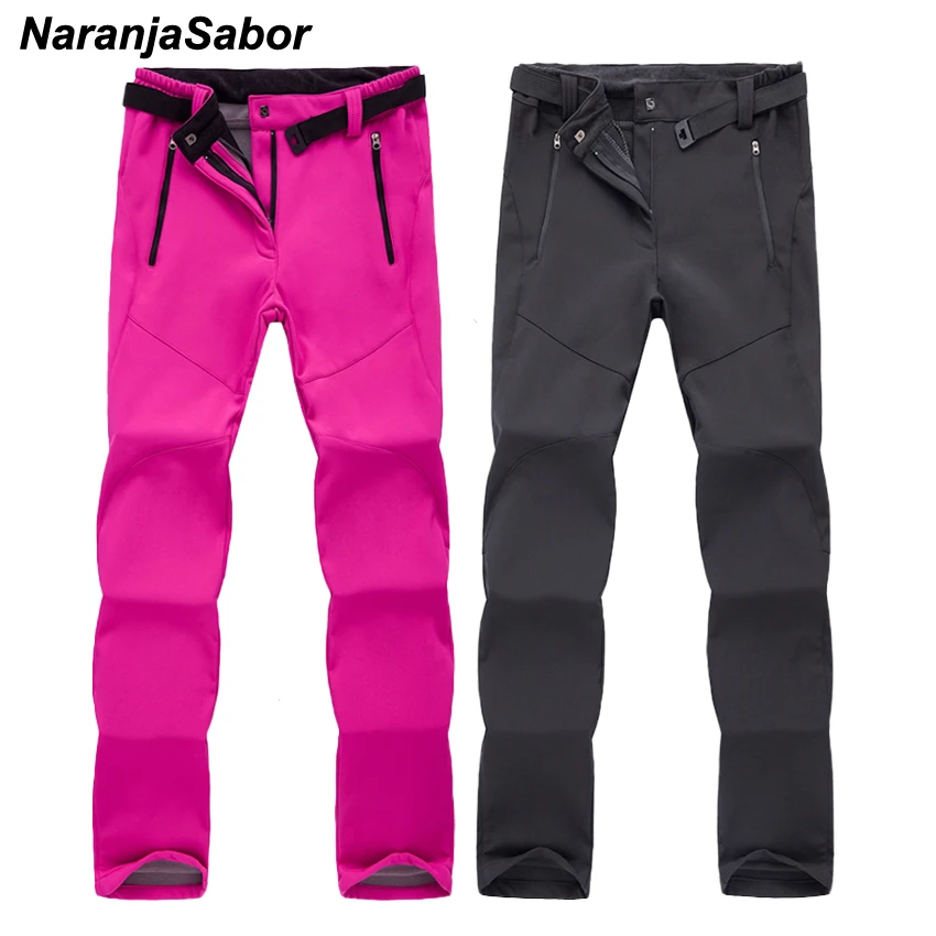 Goede NaranjaSabor Winter Herfst vrouwen Broek Warme Fleece Casual Thermische Waterdichte Dikke Vrouwelijke Broek Vrouwen Merk Kleding