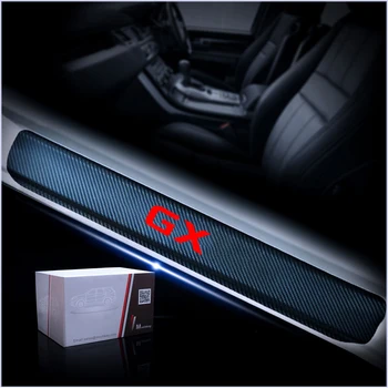 

For Lexus GX Series Door Sill Scuff Plate Protector Reflective 4D Carbon Fiber Sticker Door Entry Guard Door Sill 4Pcs Red
