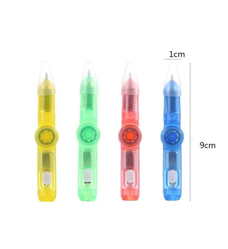 LED Spinning Pen Ball Pen Fidget Spinner Hand Top Glow In Dark Light EDC Stress Relief 3