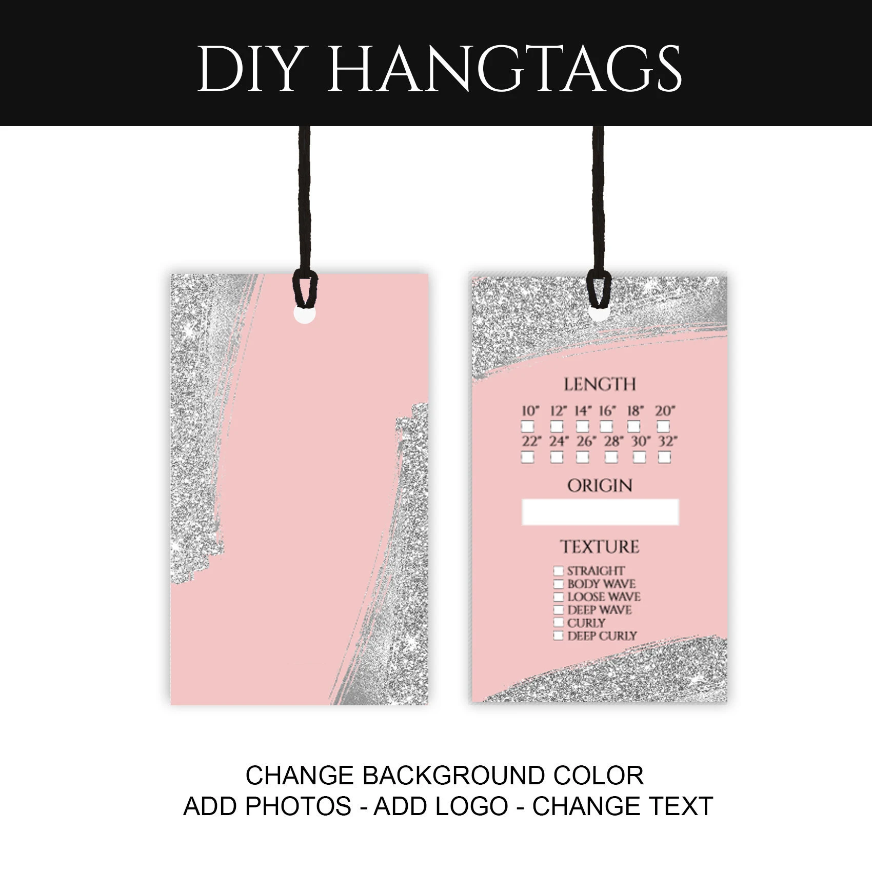 100pcs Custom Shop Name Virgin Hair Extension Brand Hang Tags Customized Length Type Of Human Hair Paper Hang Wing Tags Garment Tags Aliexpress