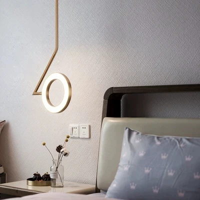 

Nordic Pendant Lamp Bedroom Bedside Restaurant Chandelier Lighting Modern Luminaria Bar Brass Creative LED Designer Lamps