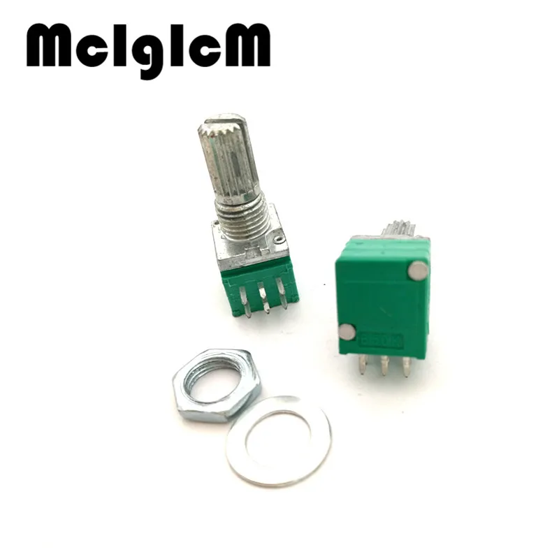 Mcigicm 10 шт. 6pin RK097G дуплекс потенциометра аудио/усилитель/запечатаны B50K 15 мм