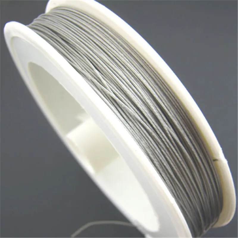 buy DoreenBeads 1Roll About 50M Silver Tone Color Beading Wire 0.3mm (B01403)