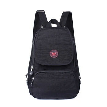 

Brand nylon women backpack cover zipper pocket casual backpacks zipper soft back double strap daily use satchels