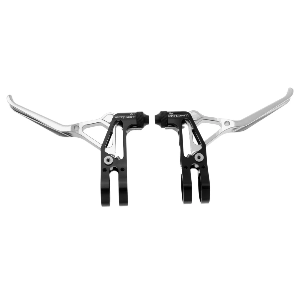 1 Pair Ultralight Bike Handlebar V Brake Levers Hand 3-Finger Brake Levers Replacement Alloy