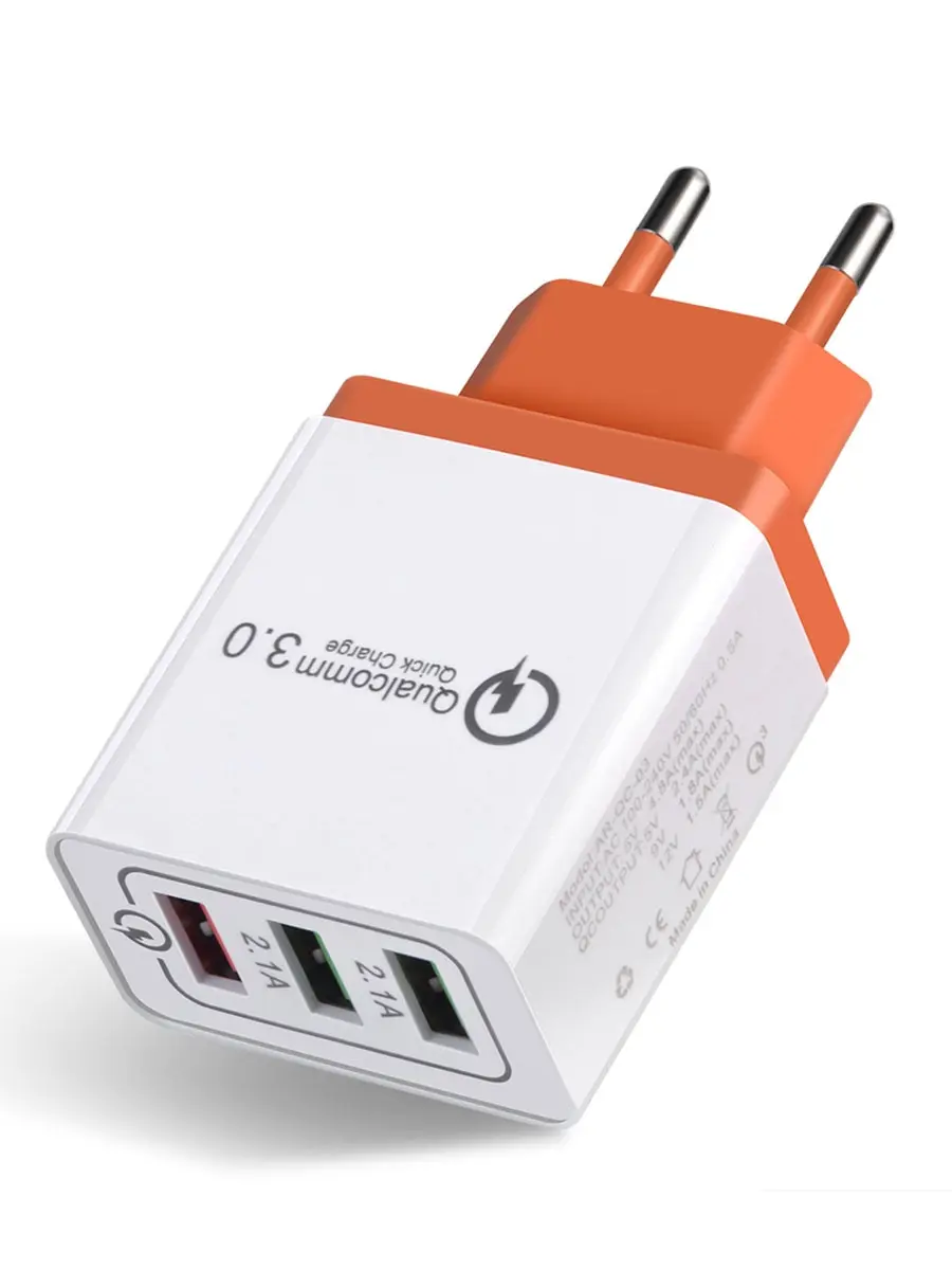 3 USB быстрая зарядка 0 зарядное устройство для iphone 8 plus Samsung S8 быстрое QC адаптер