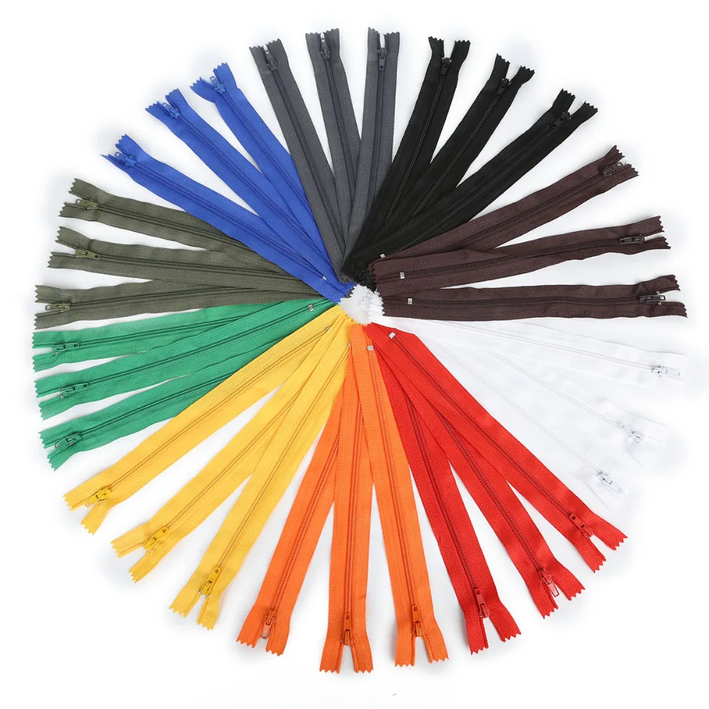 

Wholesale Retail 10Pcs/lot High Quality 20cm Length Colorful Nylon Coil Zippers Tailor Garment Sewing Handcraft DIY Accessories