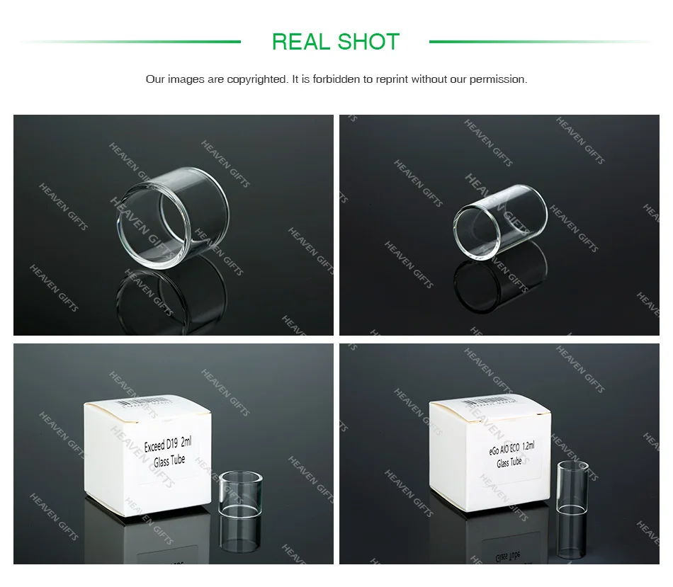 Pyrex Glass Tube for Exceed D19/eGo AIO ECO