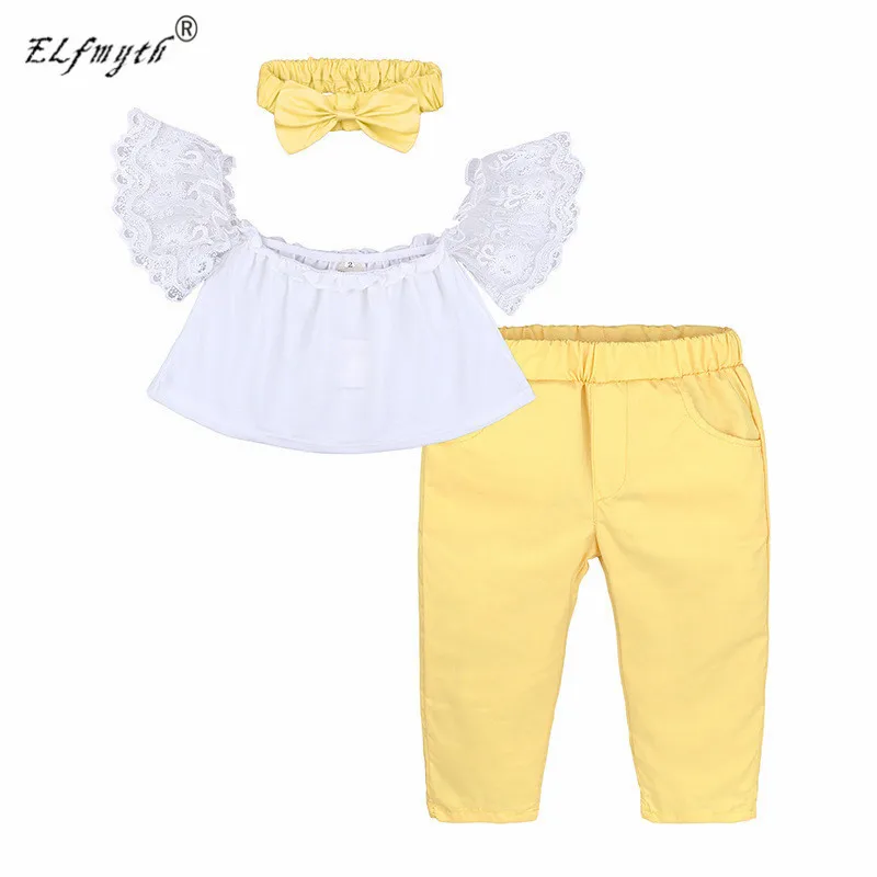 

Elfmyth 2019 Girls Summer Clothes Children Clothing Sets Kids Outfits Conjunto Infantil Menina Vetement Enfant Ensemble Fille