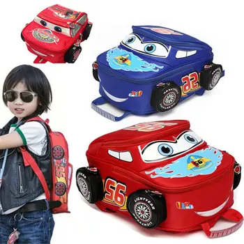 

Disney car cartoon bag boys girls primary school 1-3-6 years old kindergarten cartoon backpack