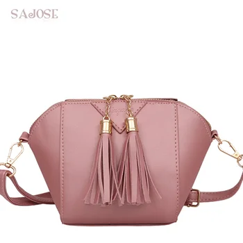 

Fashion Girl Tassel Crossbody Bags For Women Leisure Pink Women's Messenger Shoulder Bag Lady Leather Handbag Bags DropShipping