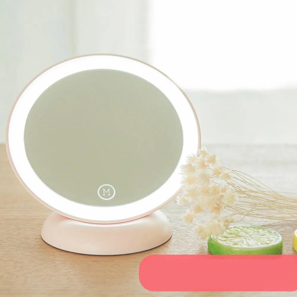 

Touch Control Magnifying Mirror LED Makeup Mirror Wall Mount 360 Degree Rotating Bathroom Foldable espelho spiegel espejo