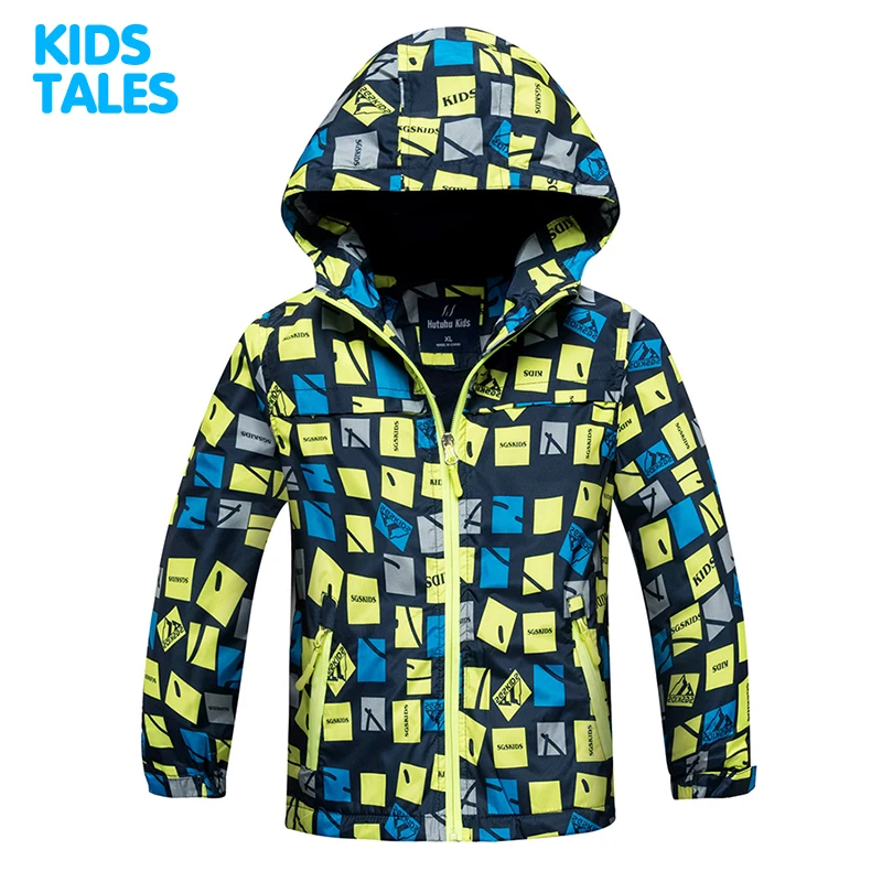 

High quality windbreaker jacket for boys waterproof with fleece lining Soft Shell outdoor raincoat Sport