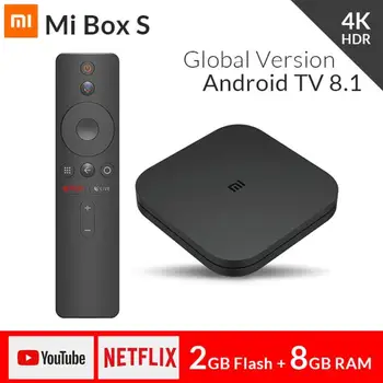 

Global Xiaomi Mi TV Box S 4K HDR Android TV 8.1 Ultra HD 2G 8G WIFI Google Cast Netflix IPTV Set top Box Media Player EU