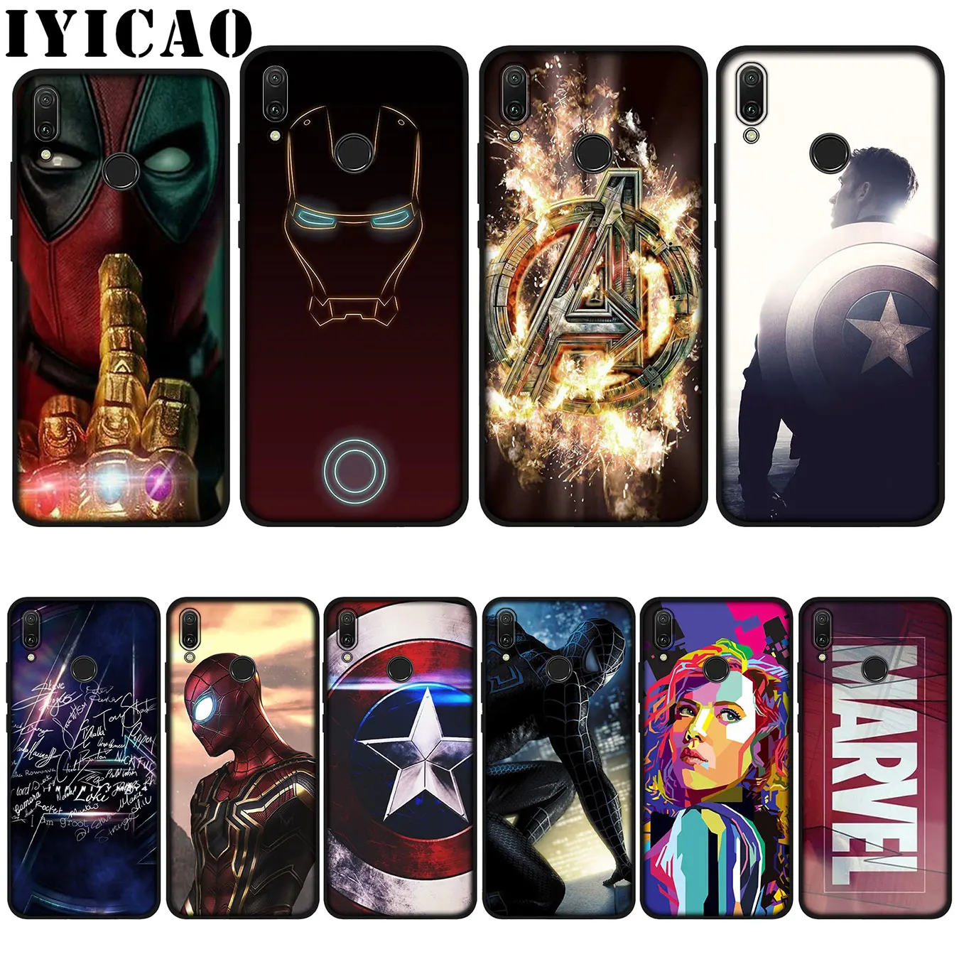 

IYICAO MARVEL The Avengers Soft Case for Huawei P20 Pro P10 P8 P9 P30 Lite Mini 2017 P Smart 2019 Cover