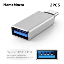 2 шт USB-C к USB 3,0 адаптер с функцией OTG для нового MacBook Pro Google Pixel Nexus 5X Nexus 6 P htc 10 samsung s8