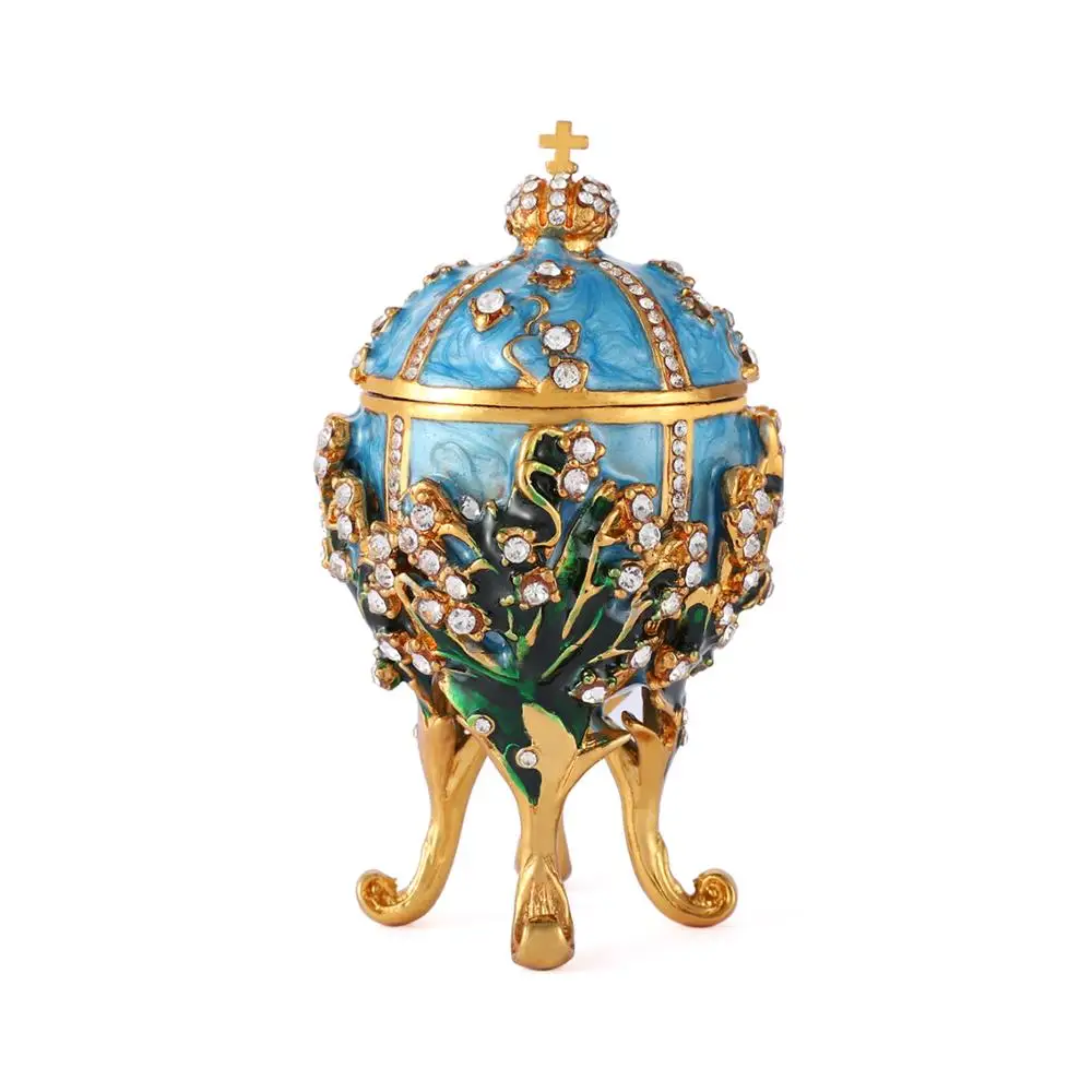 Qifu New Arrive Faberge Egg 1898 Lilies Of The Valley Egg Replica For