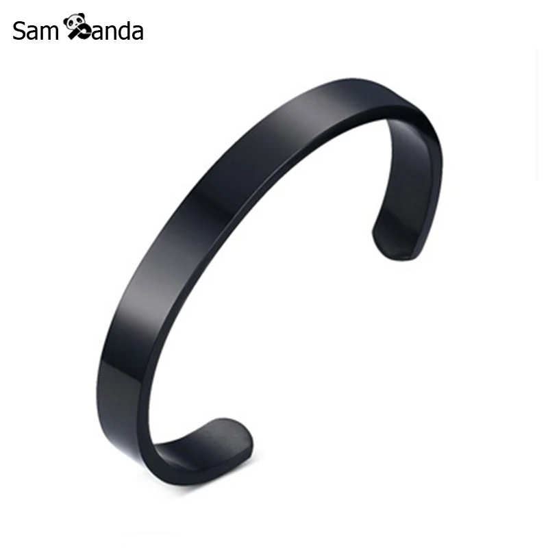 

Casual 6/8mm Width Surface Men Bracelet & Bangle Stainless Steel Gold Color Bracelet For Women Mens Jewelry Christmas Gift