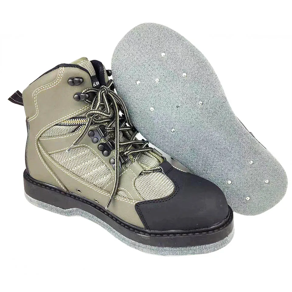 Fly Fishing Wading Shoes Aqua Upstream Sneakers Rock Felt Sole With Nails Boots Hunting Water Waders For Fish Pants Clothing fly fishing shoes fishing boots