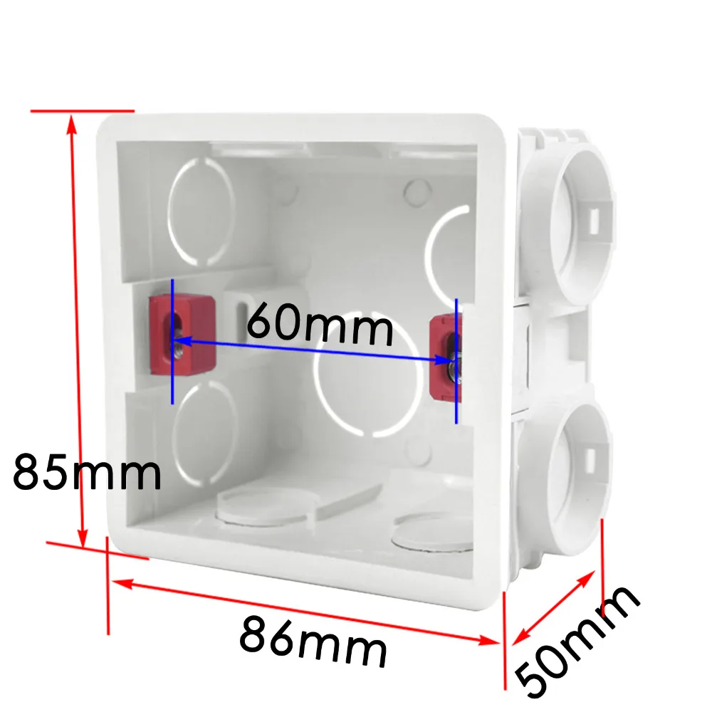 

Internal Mounting Switch Box For UK EU Switch Socket, Universal Junction Box for Touch Switch WiFi Switch 86 Type