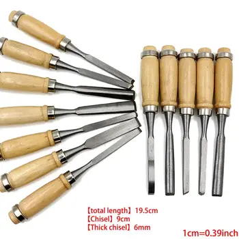 

Multifunctional 12 Pcs Manual Wood Hand Tool Set Carpenters Woodworking Carving Chisel DIY Detailed Tools