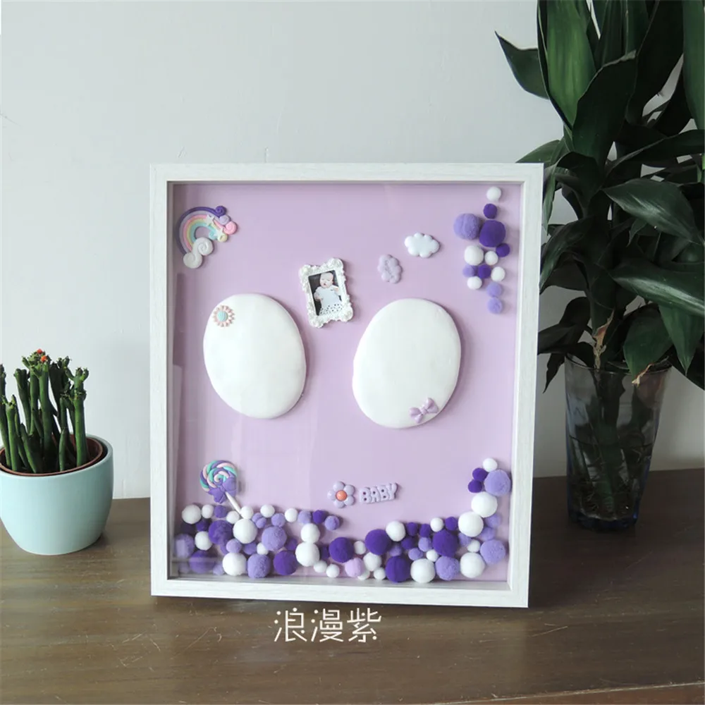taoqueen new baby care air drying soft clay baby handprint footprint