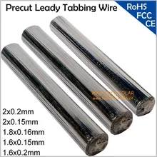 Precut Leady солнечный, с подсоединением провода, Leady PV лента, 2x0,15 мм, 2x0,2 мм, 1,8x0,16 мм, 1,6x0,15 мм, 1,6x0,2 мм